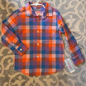 NWT Boys Cat & Jack Kids Checkered Shirt - Red and Blue #easter #preppy